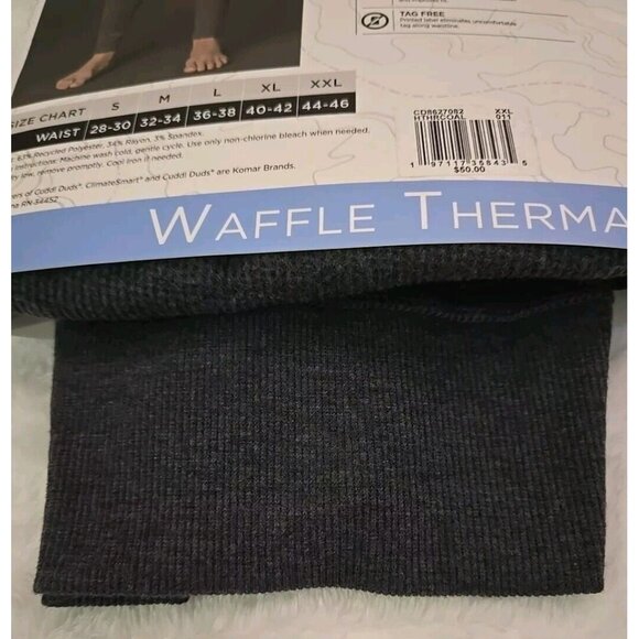 Mens Cuddl Duds Midweight Waffle Thermal Performance Base Layer Pant Size XXL - Picture 13 of 14